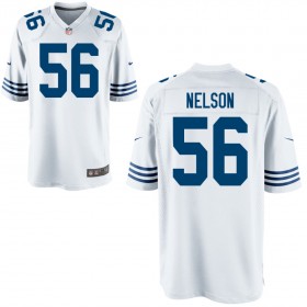 Youth Indianapolis Colts Nike White Alternate Game Jersey NELSON#56