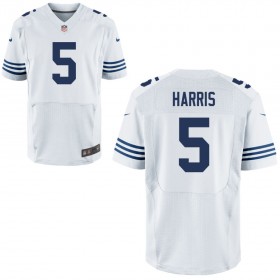 Mens Indianapolis Colts Nike White Alternate Elite Jersey HARRIS#5