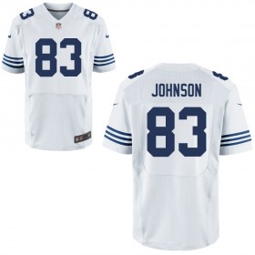 Mens Indianapolis Colts Nike White Alternate Elite Jersey JOHNSON#83
