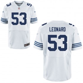 Mens Indianapolis Colts Nike White Alternate Elite Jersey LEONARD#53