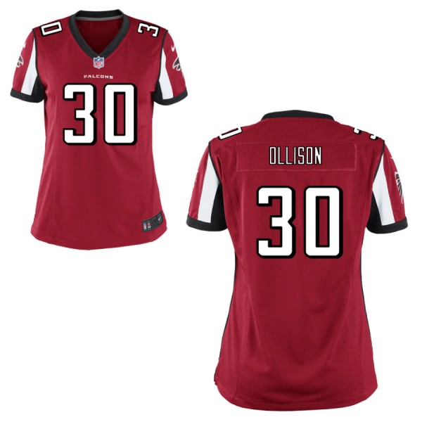 Women's Atlanta Falcons Nike Red Game Jersey OLLISON#30