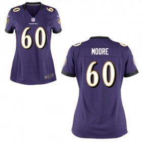 Women's Baltimore Ravens Nike Purple Game Jersey MOORE#60