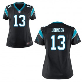 Women's Carolina Panthers Nike Black Game Jersey JOHNSON#13