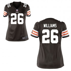 Women's Cleveland Browns Historic Logo Nike Brown Game Jersey WILLIAMS#26
