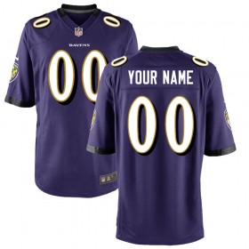 Youth Baltimore Ravens Nike Purple Custom Game Jersey