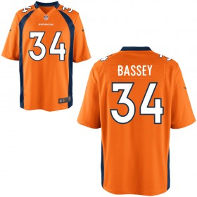 Youth Denver Broncos Nike Orange Game Jersey BASSEY#34
