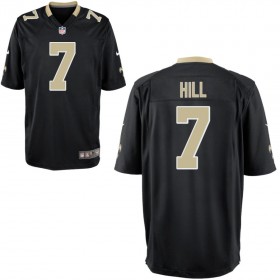 Youth New Orleans Saints Nike Black Game Jersey HILL#7