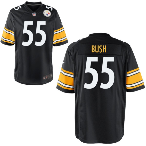 Youth Pittsburgh Steelers Nike Black Game Jersey BUSH#55