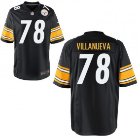 Youth Pittsburgh Steelers Nike Black Game Jersey VILLANUEVA#78