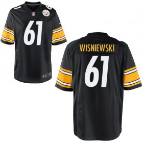 Youth Pittsburgh Steelers Nike Black Game Jersey WISNIEWSKI#61