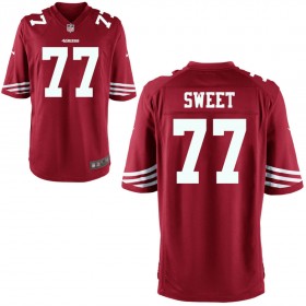 Youth San Francisco 49ers Nike Scarlet Game Jersey SWEET#77