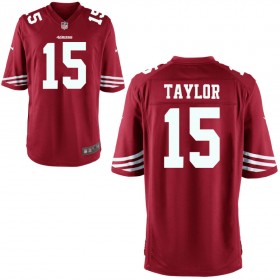 Youth San Francisco 49ers Nike Scarlet Game Jersey TAYLOR#15