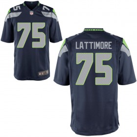 Youth Seattle Seahawks Nike College Navy Game Jersey LATTIMORE#75