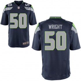 Youth Seattle Seahawks Nike College Navy Game Jersey WRIGHT#50