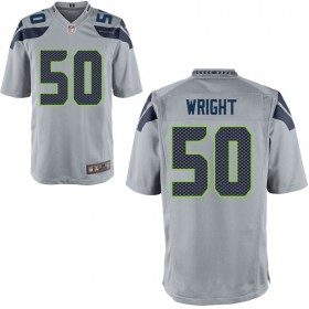Seattle Seahawks Nike Alternate Game Jersey - Gray WRIGHT#50