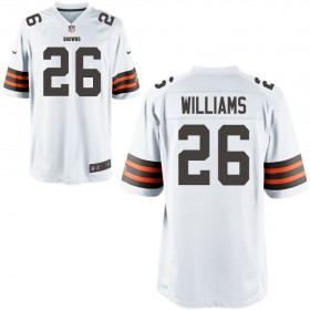 Nike Men's Cleveland Browns Game White Jersey WILLIAMS#26