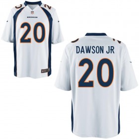 Nike Men's Denver Broncos Game White Jersey DAWSON JR#20