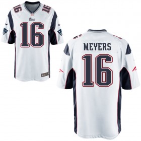Nike Men's New England Patriots Game White Jersey MEYERS#16
