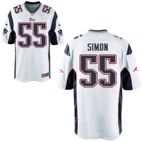Nike Men's New England Patriots Game White Jersey SIMON#55