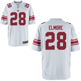 Nike Men's New York Giants Game White Jersey ELMORE#28
