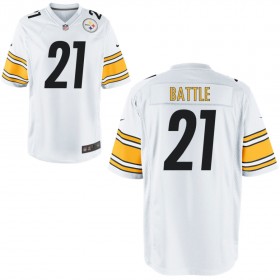 Nike Men's Pittsburgh Steelers Game White Jersey BATTLE#21