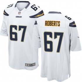 Nike Men's Los Angeles Chargers Game White Jersey ROBERTS#67