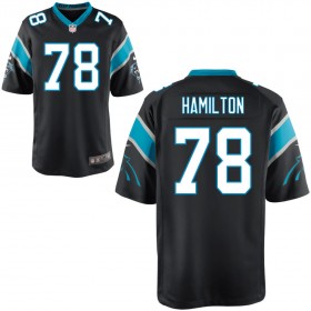 Men's Carolina Panthers Nike Black Game Jersey HAMILTON#78