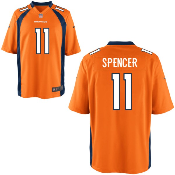 Men's Denver Broncos Nike Orange Game Jersey SPENCER#11