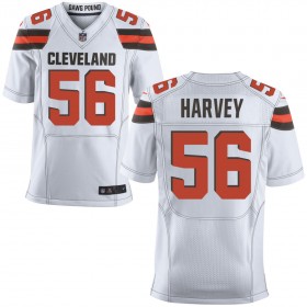 Men's Cleveland Browns Nike White Elite Jersey HARVEY#56
