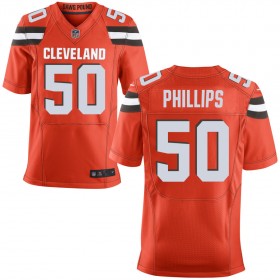 Men's Cleveland Browns Nike Orange Alternate Elite Jersey PHILLIPS#50