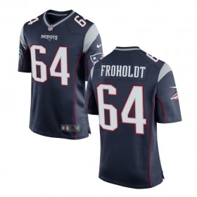 Men's New England Patriots Nike Navy Game Jersey FROHOLDT#64